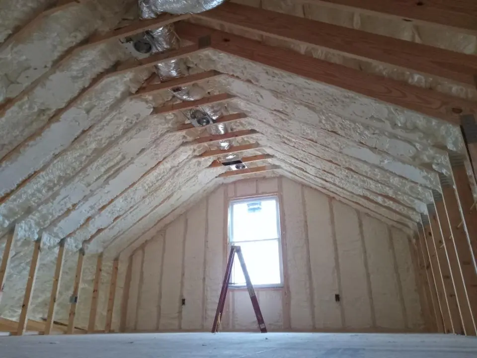 Spray foam roofing application for Crawl Space Insulation project in Skaneateles